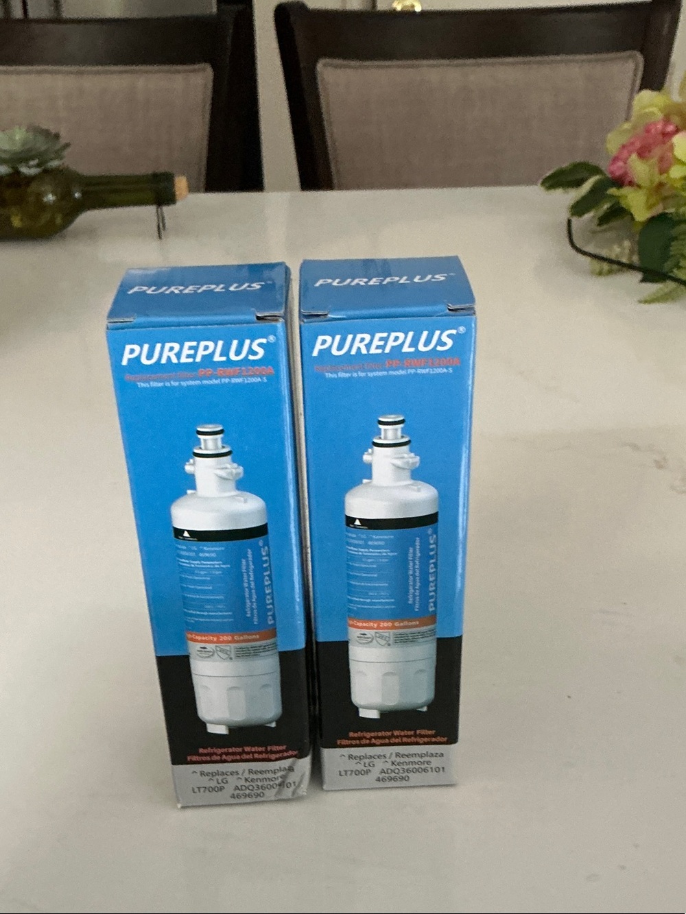 Blue Refrigerator Water Filter Replacement - Pack of 2